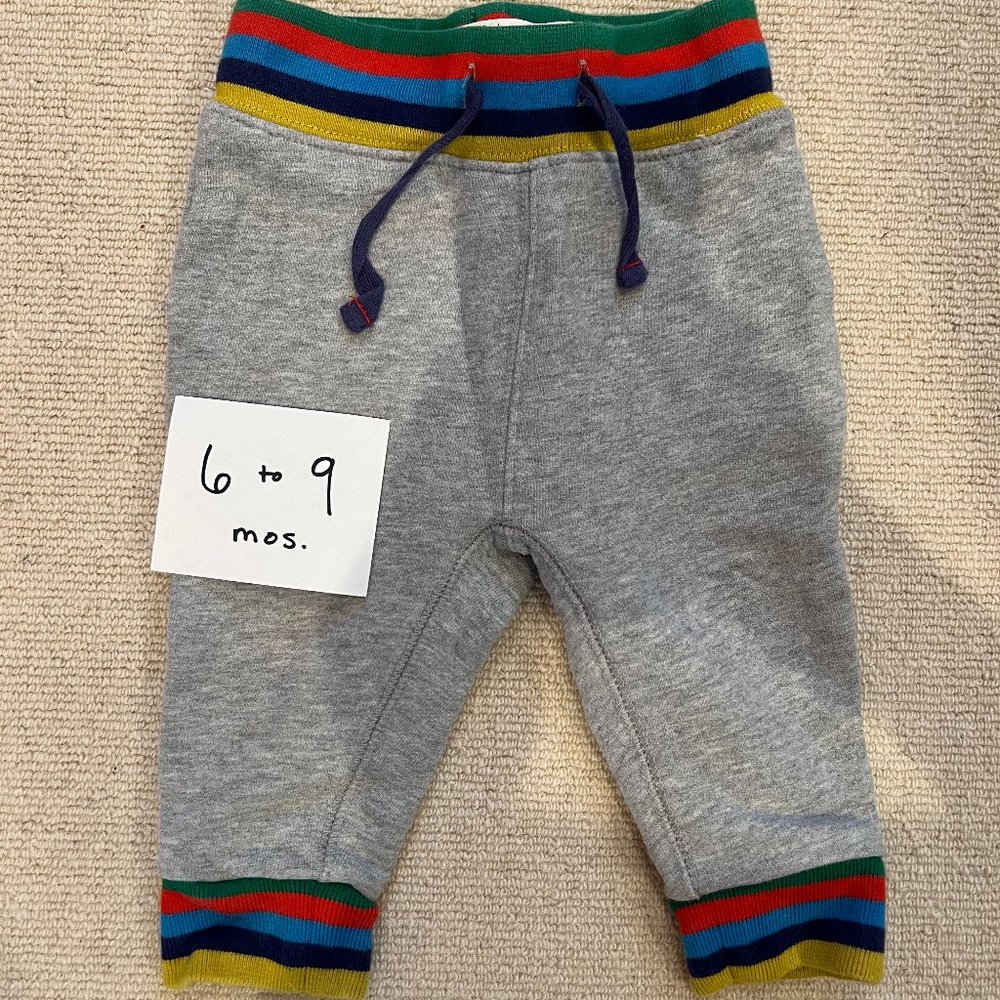 Baby Boden Rainbow Rib Jersey Bottoms
